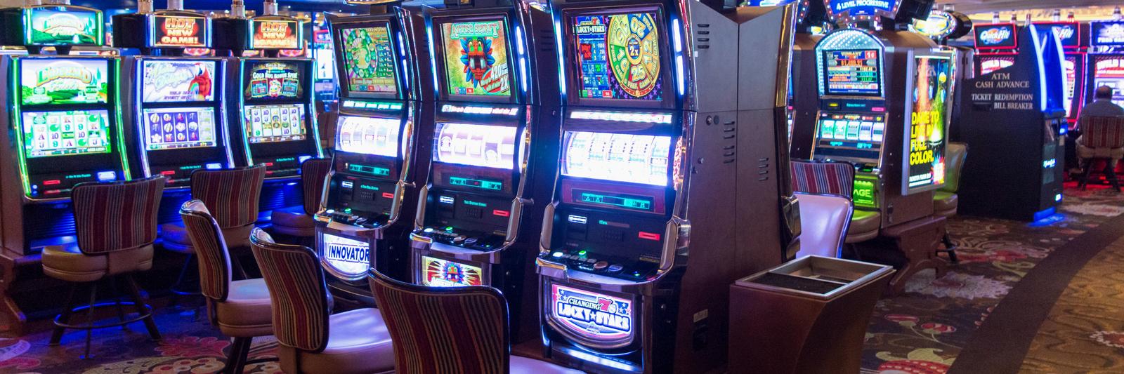 Slot machines at Monte Carlo hotel, Las Vegas
